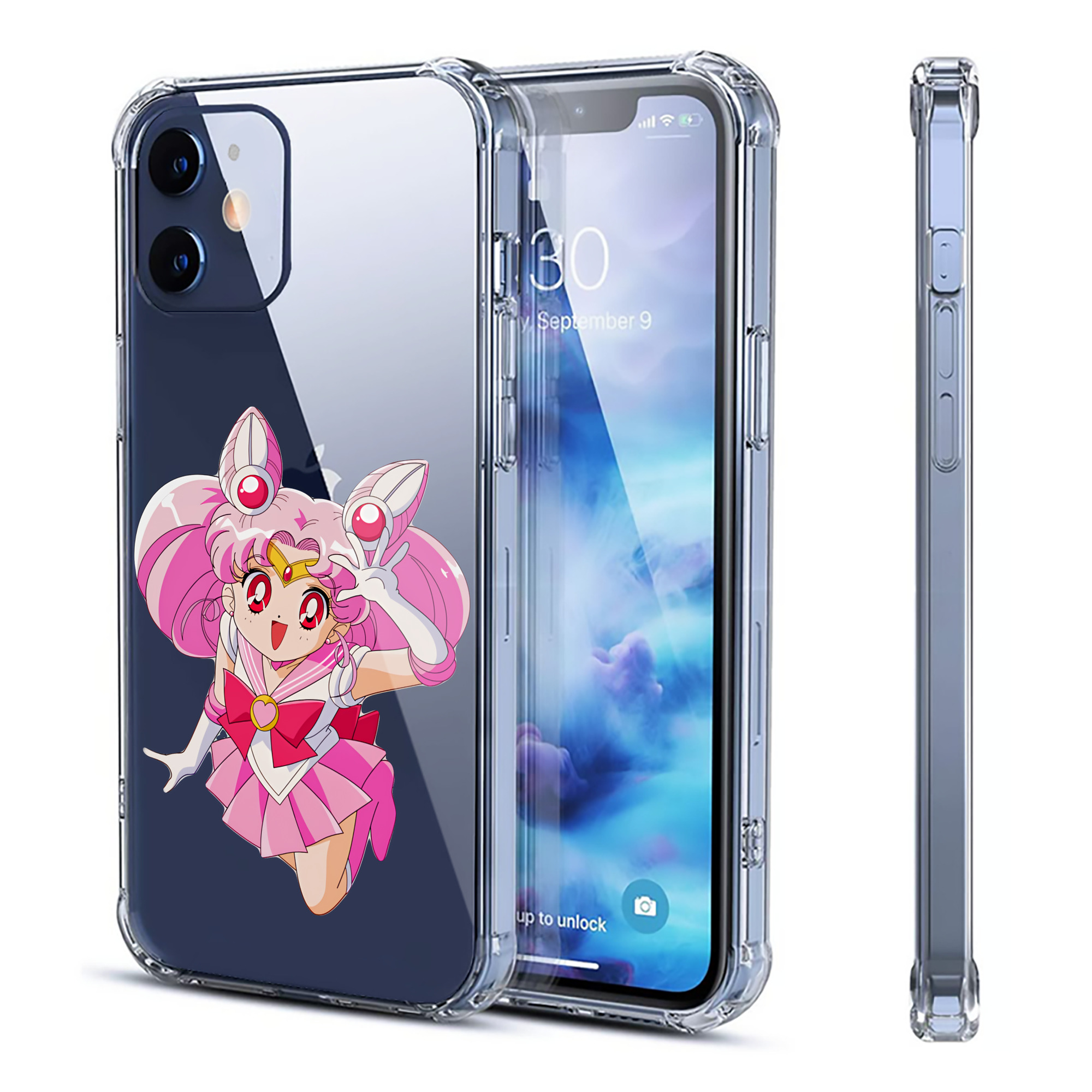 （画像用） 美少女戦士セーラームーン ちびうさ Sailor Moon Chibiusa Tsukino Usagi Small Lady Serenity 【iPhone 12シリーズ対応】透明スマホケース（クリアソフトケース）